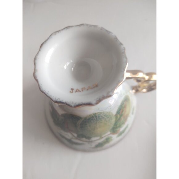Vintage Tea Cup and Saucer Set Ucagco Ceramics Japana 1950's September Melons - Picture 12 of 13